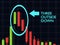 3d rendering of forex candlestick three outside down pattern