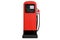 3d rendering front view of Red vintage gasoline pump isolated on