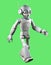 3D rendering futuristic interactive robot walking