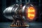 3d rendering of a futuristic rocket engine design