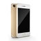 3D rendering gold smart phone with black screen