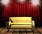 3d rendering gold sofa