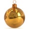 3d rendering golden Christmas ball decoration yellow polished