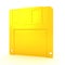 3D Rendering of golden floppy disk