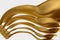 3d rendering, golden flowing cloth background