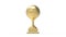 3D rendering of a golden precious soccer football award thropy championship award achievement. Tournament victory win