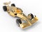 3D rendering - golden racing car