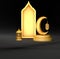 3D Rendering Golden Ramadan Scene