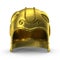 3D rendering of golden scythian helmet.