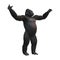 3D Rendering Gorilla on White