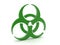3D Rendering of green biohazard symbol