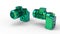 3D rendering - green gear reducers