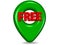 3D rendering green navigation icon pointer free zone