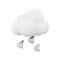 3d rendering hail cloud icon. 3d render weather cloud with hail icon. Hail cloud