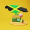 3d rendering of halal and haram food and beverage culinary tourism in Jamaica