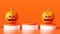 3D Rendering Halloween Podium Background 261