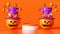 3D Rendering Halloween Podium Background 302