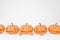 3D rendering Halloween Pumpkins set on white background