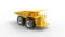 3d rendering of a haul truck yellow isolated in grey empty space