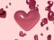 3d rendering heart shape glossy pink love surprise valentine gift concept