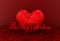 3d rendering heart with text be my valentine