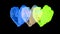 3D Rendering Hearts Background