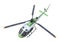 3D Rendering Helicopter on White