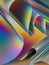 3d rendering, holographic foil, abstract rainbow background, vibrant metallic texture, fashion surface with reflection