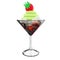 3d rendering ice cream in a glass icon. 3d render apple ice cream with strawberries icon