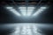 3D rendering of an illuminated empty room with overhead lighting