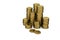 3D Rendering : illustration of Gold Coin stacks on a white background.