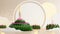 3d rendering illustration Loy Krathong festival and Yi Peng festival in thailand krathong from banana leaves, flowers, candles