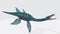 3D rendering illustration of a plesiosaur dinosaur isolated on a white background