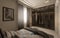 3D rendering interior design of luxury hotel room