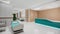 3d rendering .Interior hospital modern design . Counter and Waiting area  Empty Reception  corridior .Medical practice concept