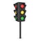 3D Rendering of intersection traffic stop light