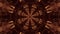 3D rendering of kaleidoscopic futuristic wallpaper in vibrant brown color