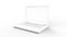 3d rendering of a laptop isolated in white background