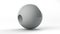 3D rendering of a large white ball isolated on a white background with a Studio surface shadow. The ball has perfectly round dents