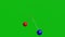 3D rendering of a lato lato playing shape with green screen and loop - perfect for object additional