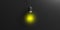 3d rendering light bulb on black background