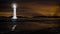 3D rendering of a lighthouse and dark sea waters