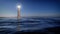 3D rendering of a lighthouse and sea waters