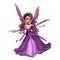 3D Rendering Little Fairy on White