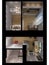 3d rendering living room, kitchen, hall, bedroom, bathroom inter
