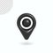 3D rendering location pin icon