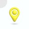 3D rendering location pin icon