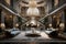 3D rendering of a luxury hotel lobby with a grand piano, Luxury interior of a hotel lobby , AI Generated