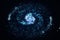 3d rendering, the magnificent spiral nebula. The universe background