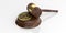 3d rendering mail symbol and an auction gavel